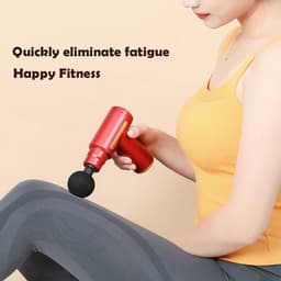 massage gun- massage apparaat- massagegun- Deep Tissue Massage Gun - Draagbare elektrische spiermassager - Massager met hoge intensiteit - Pijnverlichting - Wordt geleverd met 4 accessoires - Ondersteunt LCD-scherm en meerdere instellingen (grijs) — thumbnail 2