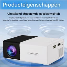 Vitdipy - Beamer - Projector - HD - Mini Projector - Smart Beamer - IOS & Android - Met Afstandsbediening - Resolutie van 320 x 240 - Zwart — thumbnail 4