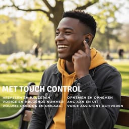 Noise Buddies Pulse - Oortjes draadloos met Noise Cancelling - Draadloze oordopjes - Bluetooth - Zwart — thumbnail 5