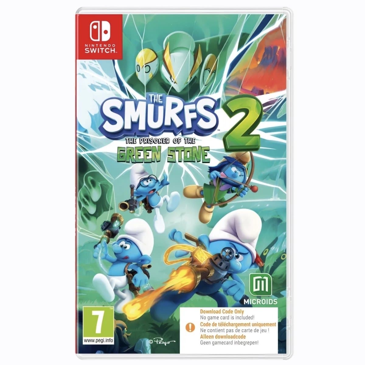 Nintendo Switch game - De Smurfen 2 de gevangene van de groene Steen - (Card-in-a-Box) — afbeelding 1