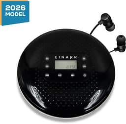 Einarr Supplies Discman - Portable CD Speler - MP3, WMA / CD-R / CD-RW Compatible Speler - Oplaadbaar met USB Aansluiting - Anti-Shock bescherming - Inclusief Oordopjes - zwart — thumbnail 1