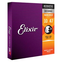 Elixir Nanoweb - Akoestische Gitaarsnaren - 80/20 Brons - Extra Light - Langdurige Toon - Coating Tussen De Wikkelingen - .010-.047 — thumbnail 1