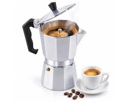 Cheqo® Percolator - Espresso Maker - Moka Pot - Italiaanse Koffiepot - Mokapot - Koffiezetapparaat - Koffiemaker - Perculator - Espressomaker voor op Gas - Stovetop Koffiezetter - Handmatige Koffiepot voor Espresso - Camping en Buiten