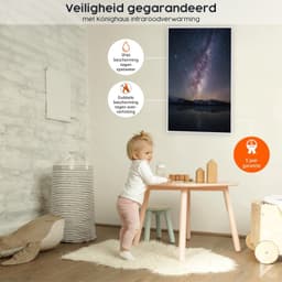 Infrarood Beeldverwarming 1200 Watt - Wandmontage Schildpad Onder Water - Elektrisch 230 Volt - Voor Binnenhuis - Smart Thermostaat — thumbnail 3