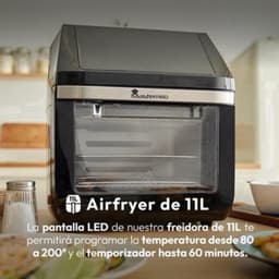 Airfryer – Heteluchtfriteuse – Airfryer Oven – Vetarm Koken – Digitale Touchscreen – 11L Inhoud – 1800W Vermogen – Temperatuur Instelbaar 80-200°C — thumbnail 4