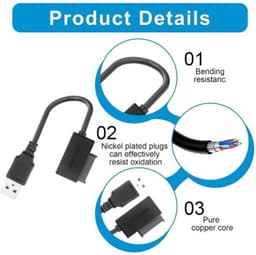 SATA-naar-USB-adapter - Plug & Play 13-pinskabel voor HDD, SSD en CD/DVD-ROM-speler — thumbnail 2