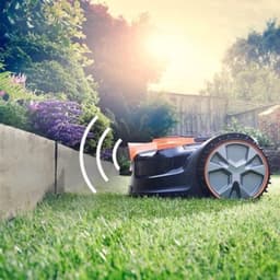 Robotmaaier – Grasmaaier – Automatische Grasmaaier – Snoerloze Maaier – Tuinrobot – Compact Model Voor 80 m² – Li-ion Accu 2 Ah & Obstakeldetectie Met Camera — thumbnail 1