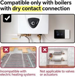 Wifi-thermostaat met 2-drading, -besturing, dagelijks programmeerbaar, Google- en Alexa-spraakcompatibiliteit, W506 3A, voor 503 boxen — thumbnail 4