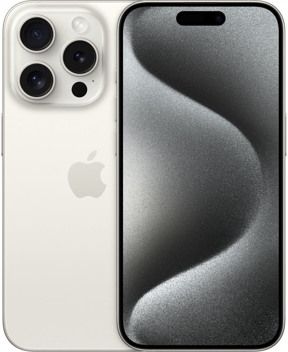 Apple iPhone 15 Pro - 256GB - Wit Titanium — afbeelding 1
