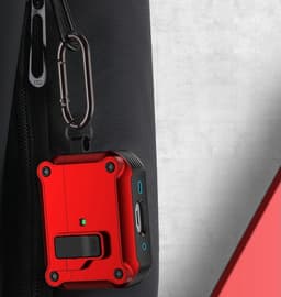 Mobigear Hoesje geschikt voor Apple AirPods Pro 2 Hardcase Hoesje | Mobigear Armor Clip - Zwart — thumbnail 2