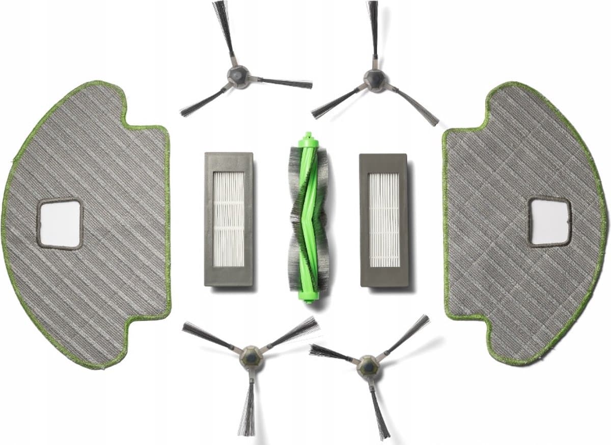 Accessoireset voor iRobot Roomba Combo-schoonmaakrobot - Borstel en filterset voor iRobot Roomba Combo - Hoogwaardige vervanging Inhoud verpakking: 4 stuks x zijborstels 2 stuks x Hepa filters 1 st. x hoofdborstel 2 stuks x mop — afbeelding 1