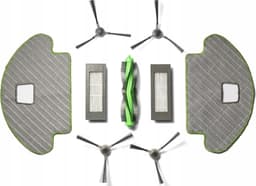 Accessoireset voor iRobot Roomba Combo-schoonmaakrobot - Borstel en filterset voor iRobot Roomba Combo - Hoogwaardige vervanging Inhoud verpakking: 4 stuks x zijborstels 2 stuks x Hepa filters 1 st. x hoofdborstel 2 stuks x mop — thumbnail 1