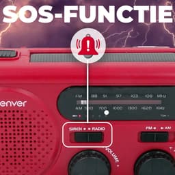 Denver Noodradio - Powerbank Zonneenergie - FM Radio - Noodpakket - Zaklamp - Opwindbaar - SOS Knop - Solar powerbank - SCR2010 — thumbnail 4