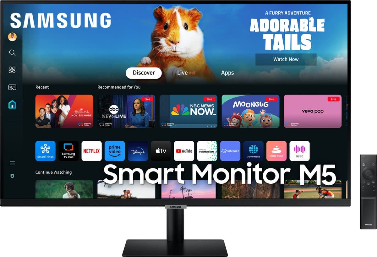 Samsung Smart M5 LS32DM502EUXEN - Full HD Smart Monitor - Apple AirPlay - Tizen - Wi-Fi - Bluetooth - 32 Inch — afbeelding 1