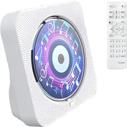 Somstyle 6-in-1 CD Speler met Speaker - Bluetooth - Met USB & Micro SD Ingang - Fm Radio - CD / CD-R / CD-RW - MP3 - Wit — thumbnail 1