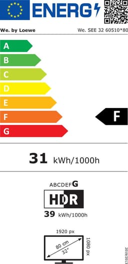 We. by Loewe We. SEE 32 81,3 cm (32") Full HD Smart TV Wifi Zwart, Grijs 400 cd/m² — thumbnail 1