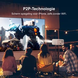ULTIMEA Mini Beamer Full HD 1080P, 300 Ansi-lumen, Elektrische Focus, 5G+2.4G WiFi Draagbare Projector Wit — thumbnail 2