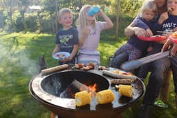 Actie Co-Fire Barbecue Vuurschaal - GrillRing-set 72 - compleet met houtopberger, zeker voor 20 gasten op te koken, ideaal voor thuisgebruik. — thumbnail 2