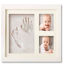 Baby Hand- en Voetafdruk Kit - Bubzi Co - Niet-Giftige Luchtdrogende Klei - Herinneringslijst - Voor Pasgeborenen & Nieuwe Moeders - Wit — thumbnail 1