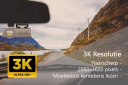 Tech Essentials® Dashcam X1 Pro - GPS WiFi APP - 3K Resolutie - Incl.64GB Micro SD-Kaart - 1.29 inch Mini Scherm - Voor Auto - Videorecorder - Camera - Full HD - Vrachtwagens — thumbnail 5