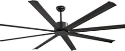 Plafondventilator - Zonder Verlichting - Spanwijdte 213 cm - 8 Aluminium Bladen - Omkeerbare DC-motor - 6 Snelheden met Afstandsbediening - Binnen/Buiten - Zwart — thumbnail 2