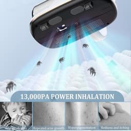 Mite Vacuum Cleaner for Mattresses 13 kPa Extraction with UV Light, HEPA Filter - Destroys 99.99% of All Mites — thumbnail 5