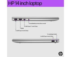 HP Laptop 14-em0015nd AMD Ryzen™ 5 7520U 35,6 cm (14") Full HD 8 GB LPDDR5-SDRAM 512 GB SSD Wi-Fi 6 (802.11ax) Windows 11 Home Zilver QWERTY
