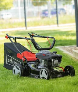Scheppach Grasmaaier Benzine MP132-42 - 42cm maaibreedte - 4-takt - 131cc - 3,3pk - In 3 maaihoogtes instelbaar: 25-75mm - Voor tuinen tot 800m² - met 45L opvangbak — thumbnail 3