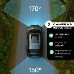 Gooala® Dashcam Ultra 4K voor Auto Voor en Achter- 4K & 1080P - Beeldscherm & App opnames - Inclusief 64GB SD Kaart — thumbnail 4