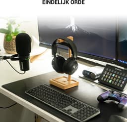 MY FAT GORILLA Headset Houder Bamboe | Koptelefoon Houder van Hout | Standaard Koptelefoon | Hoofdtelefoon Stand | Koptelefoonhouder met Opberglade | Headset Hanger | Headphone Stand — thumbnail 5