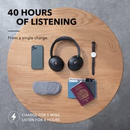 soundcore by Anker Life Q30 - Hybrid Active Noise Cancelling Koptelefoon met Meerdere Modi - Hi-Res Geluid - 40 Uur Speeltijd - Snelladen - Zachte Oorschelpen - Bluetooth Koptelefoon - Reis - Zwart — thumbnail 2