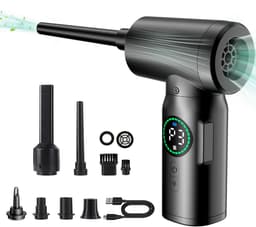 Geschikt voor 100000 RPM Persluchtblazer, Krachtige Elektrische Stofzuiger, 3 Snelheden 7500 mAh, voor Toetsenbord Muis PC, Auto, Bank, Huis voor PC Huisdieren — thumbnail 1