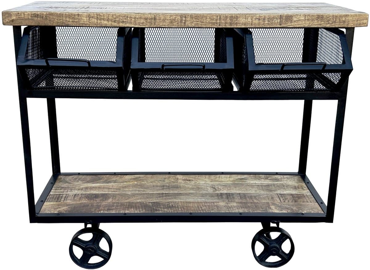 Deco4yourhome®- Trolley - BBQ Tafel - Barbecue Tafel - Keuken Trolley - 3 Lades - 110cm — afbeelding 1