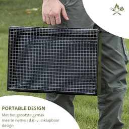Twenty4seven® BBQ Grill - Tafel Barbecue & Houtskoolbarbecues - Mini Houtskool Smoker - Opvouwbaar & Ideaal voor Camping of Vakantie — thumbnail 4