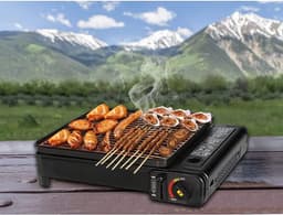 SMH LINE® Draagbare Party Grill - Camping kooktoestel - Gas barbecue - Incl. 8x Gasflessen — thumbnail 3