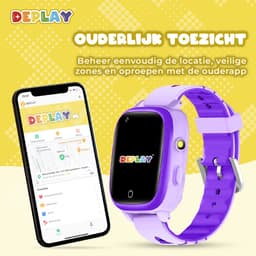 DEPLAY 4G KidsWatch Hero - GPS Horloge Kind - Smartwatch Kinderen - Kinderhorloge - Smartwatch Kind - Kinder Smartwatch - Paars — thumbnail 3