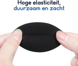 Ibley Zachte foam oorkussens 45mm - 10 stuks / 5 paar - universeel geschikt - Spons oordop kussens - voor hoofdtelefoons - Zwart — thumbnail 3