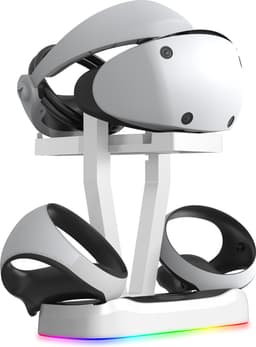 PlayCool Oplaadstation - Voor PS VR2 Headset & Controllers - Snellader - Met LED indicatoren - Oplader voor controllers - Accessoires - Oplaadstation - Wit — thumbnail 1