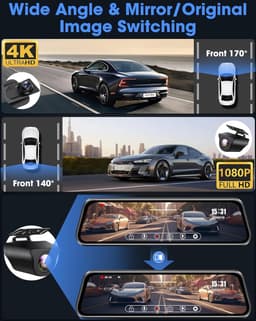 Lexium Dashcam voor auto - Dashcam - Dashcam voor auto voor en achter - Dashcam voor en achter - Dashcam voor en achter draadloos - Dual dashcam — thumbnail 3