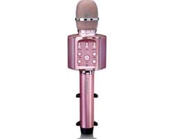 Lenco Karaoke Microfoon – Bluetooth – Speaker en Lichteffecten – BMC-090PK - Roze