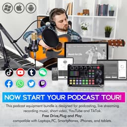Podcast Starterspack - Gaming / Streaming / Podcasting - Microfoon Arm - Perfect voor Streamen, Zingen, Youtube & Gamen - Zwart — thumbnail 5
