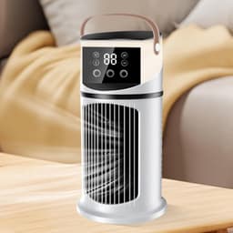 Mobiele Airco - Persoonlijke Koeler - Ruimte Koelen - Verneveling en LED - 15.5 x 15.5 x 27 cm - Wit — thumbnail 2