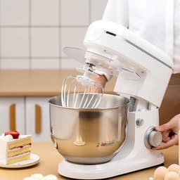 Staande Mixer - Keukenmachine - Bakken Thuis - 6 Snelheden - 3L Kom - Zilver — thumbnail 2