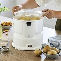Automatische aardappelschilmachine - Elektrisch schilapparaat - Snel groenten schillen - Eén druk op knop - 1 kg capaciteit - Wit — thumbnail 3