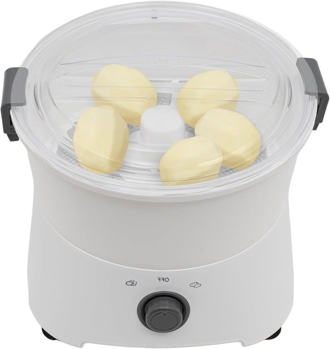 Elektrische Aardappelschilmachine - Automatische Schilmachine - Snel Groenten Schillen - Krachtige 85W Motor - 0.8kg Capaciteit - Wit — afbeelding 1