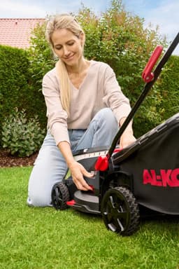 Accu Grasmaaier - Elektrische Maaier - Gazon Onderhoud - Borstelloze Motor - 34 cm Maaibreedte - Grijs — thumbnail 4