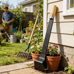 Maaierdek Schraper - Grasmaaier Reiniger - Tuinonderhoud Vereenvoudigen - Ergonomisch Houten Handvat - 40 cm Steel - Zilver — thumbnail 4