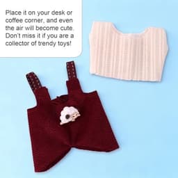 Poppenkledingset, grappige stijlvolle schapen overall-outfitset, leuke praktische accessoires voor poppendisplay — thumbnail 3