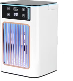 Airco - Aircooler - Mini 3-in-1 Draagbare Airconditioner | Stille Verdampingskoeler met watertank | Draagbare, via USB oplaadbare luchtkoeler (900 ml) | Ideaal voor kantoor, terras of op de camping — thumbnail 1