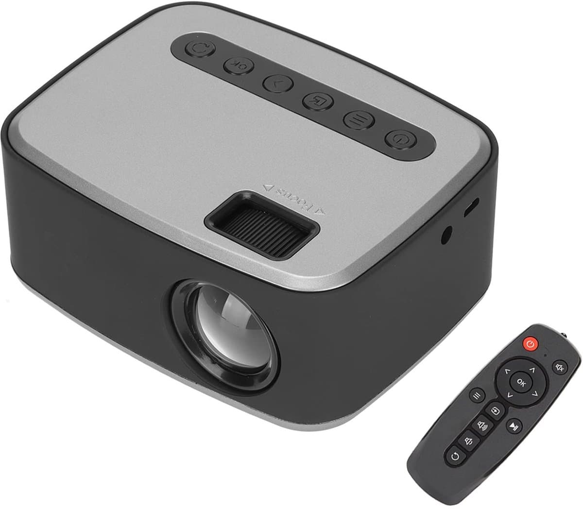 Allecto - Mini Projector - Draagbare Projector - Full HD 1080P - Zilver Zwart - Video Projector - Geschikt voor TV PC Smartphone - Compact formaat — afbeelding 1